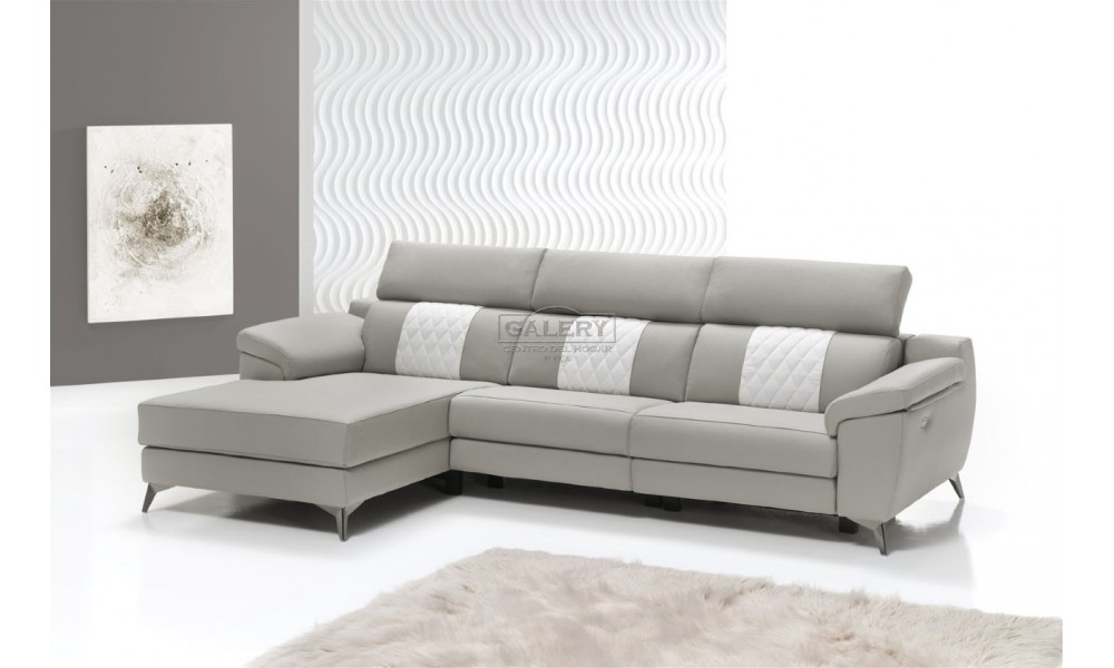 Sofa con Cheslongue eléctrico