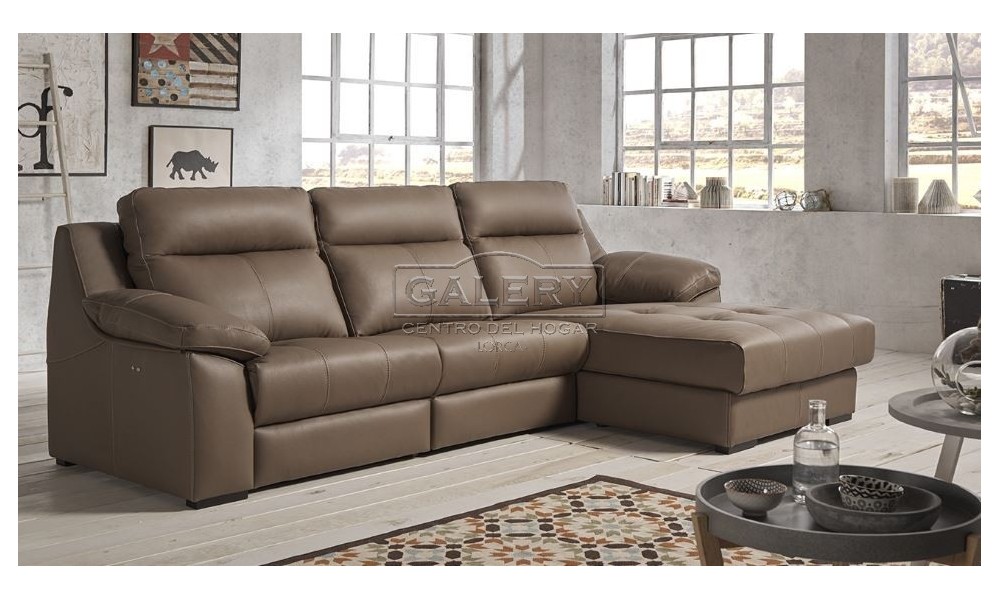 Sofa 3 plazas + cheslongue  modelo Elvas
