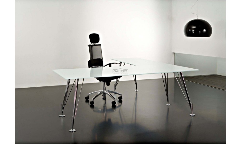 Mesa de oficina Heos cromo 180 x 80 cm.